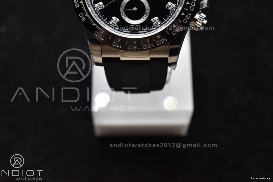 on Edition 116519 Daytona Contemporary Black Dial 768 Best Rubber Oysterflex Strap 1:1 Diamonds SA BTF 0108